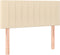 vidaXL - Hoofdbord - 100x5x78/88 - cm - stof - crèmekleurig