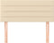 vidaXL - Hoofdbord - 100x5x78/88 - cm - stof - crèmekleurig