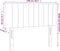 vidaXL - Hoofdbord - 100x5x78/88 - cm - stof - donkergrijs