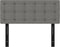 vidaXL - Hoofdbord - 100x5x78/88 - cm - stof - donkergrijs