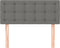 vidaXL - Hoofdbord - 100x5x78/88 - cm - stof - donkergrijs