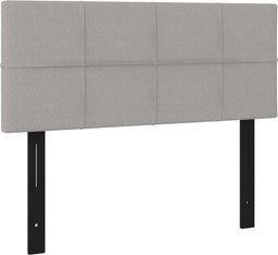 vidaXL - Hoofdbord - 100x5x78/88 - cm - stof - lichtgrijs