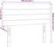 vidaXL - Hoofdbord - 100x5x78/88 - cm - stof - taupe