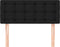 vidaXL - Hoofdbord - 100x5x78/88 - cm - stof - zwart