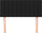 vidaXL - Hoofdbord - 100x5x78/88 - cm - stof - zwart