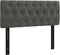 vidaXL - Hoofdbord - 100x7x78/88 - cm - fluweel - donkergrijs
