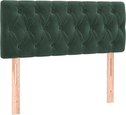 vidaXL - Hoofdbord - 100x7x78/88 - cm - fluweel - donkergroen