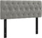 vidaXL - Hoofdbord - 100x7x78/88 - cm - fluweel - lichtgrijs