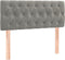 vidaXL - Hoofdbord - 100x7x78/88 - cm - fluweel - lichtgrijs