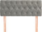 vidaXL - Hoofdbord - 100x7x78/88 - cm - fluweel - lichtgrijs