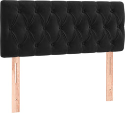 vidaXL - Hoofdbord - 100x7x78/88 - cm - fluweel - zwart