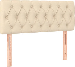 vidaXL - Hoofdbord - 100x7x78/88 - cm - stof - crèmekleurig