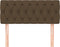 vidaXL - Hoofdbord - 100x7x78/88 - cm - stof - donkerbruin