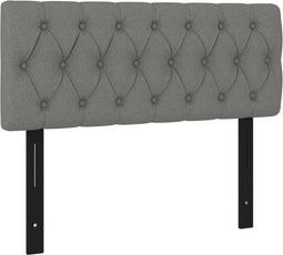 vidaXL - Hoofdbord - 100x7x78/88 - cm - stof - donkergrijs