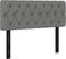 vidaXL - Hoofdbord - 100x7x78/88 - cm - stof - donkergrijs
