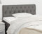 vidaXL - Hoofdbord - 100x7x78/88 - cm - stof - donkergrijs