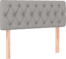 vidaXL - Hoofdbord - 100x7x78/88 - cm - stof - lichtgrijs