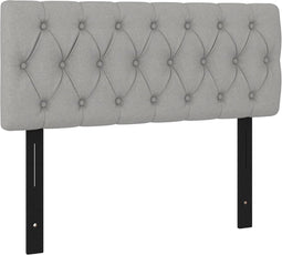 vidaXL - Hoofdbord - 100x7x78/88 - cm - stof - lichtgrijs
