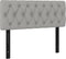 vidaXL - Hoofdbord - 100x7x78/88 - cm - stof - lichtgrijs