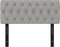 vidaXL - Hoofdbord - 100x7x78/88 - cm - stof - lichtgrijs
