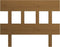 vidaXL - Hoofdbord - 103,5x3x81 - cm - massief - grenenhout - honingbruin