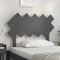 vidaXL - Hoofdbord - 104x3x80,5 - cm - massief - grenenhout - grijs