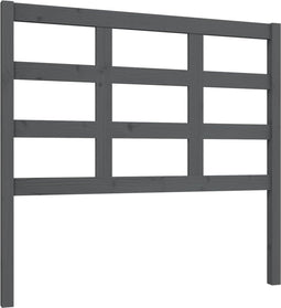 vidaXL - Hoofdbord - 105,5x4x100 - cm - massief - grenenhout - grijs