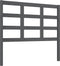 vidaXL - Hoofdbord - 105,5x4x100 - cm - massief - grenenhout - grijs