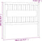 vidaXL - Hoofdbord - 105,5x4x100 - cm - massief - grenenhout