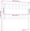 vidaXL - Hoofdbord - 105,5x4x100 - cm - massief - grenenhout