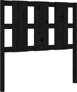 vidaXL - Hoofdbord - 105,5x4x100 - cm - massief - grenenhout - zwart