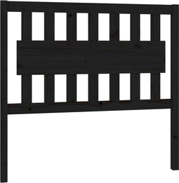 vidaXL - Hoofdbord - 105,5x4x100 - cm - massief - grenenhout - zwart