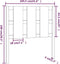 vidaXL - Hoofdbord - 105,5x4x100 - cm - massief - grenenhout - zwart