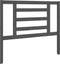 vidaXL - Hoofdbord - 106x4x100 - cm - massief - grenenhout - grijs