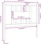 vidaXL - Hoofdbord - 106x4x100 - cm - massief - grenenhout - grijs