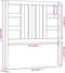 vidaXL - Hoofdbord - 106x4x100 - cm - massief - grenenhout - grijs