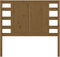 vidaXL - Hoofdbord - 106x4x100 - cm - massief - grenenhout - honingbruin