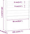 vidaXL - Hoofdbord - 106x4x100 - cm - massief - grenenhout - wit