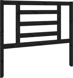 vidaXL - Hoofdbord - 106x4x100 - cm - massief - grenenhout - zwart