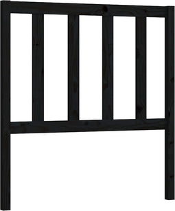 vidaXL - Hoofdbord - 106x4x100 - cm - massief - grenenhout - zwart