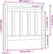 vidaXL - Hoofdbord - 106x4x100 - cm - massief - grenenhout - zwart