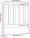vidaXL - Hoofdbord - 106x4x100 - cm - massief - grenenhout - zwart