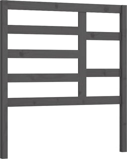 vidaXL - Hoofdbord - 106x4x104 - cm - massief - grenenhout - grijs