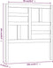 vidaXL - Hoofdbord - 106x4x104 - cm - massief - grenenhout