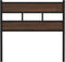 vidaXL - Hoofdbord - 107 - cm - bewerkt - hout - en - staal - bruin - eikenkleurig