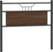 vidaXL - Hoofdbord - 107 - cm - bewerkt - hout - en - staal - bruin - eikenkleurig