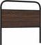 vidaXL - Hoofdbord - 107 - cm - bewerkt - hout - en - staal - bruin - eikenkleurig