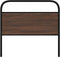 vidaXL - Hoofdbord - 107 - cm - bewerkt - hout - en - staal - bruin - eikenkleurig