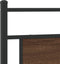 vidaXL - Hoofdbord - 107 - cm - bewerkt - hout - en - staal - bruin - eikenkleurig