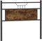 vidaXL - Hoofdbord - 107 - cm - bewerkt - hout - en - staal - gerookt - eikenkleurig